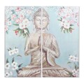 Pintura Dkd Home Decor Tela Buda (70 X 3 X 140 cm) (2 Pcs)