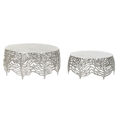 Mesa de Apoio Dkd Home Decor Alumínio (2 Pcs) (52 X 52 X 25 cm) (63.5 X 63.5 X 30.5 cm)