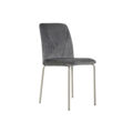 Cadeira de Sala de Jantar Dkd Home Decor Cinzento Metal Poliéster (44 X 46 X 90 cm)