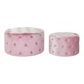 Repousa Pés Dkd Home Decor Cor de Rosa Velvet Madeira Mdf Glam (2 Pcs)