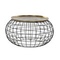 Mesa de Apoio Dkd Home Decor Preto Dourado Alumínio (80 X 80 X 44 cm)