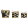 Conjunto de Cestas Dkd Home Decor Fibra (40 X 40 X 35 cm)