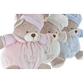 Urso de Peluche Dkd Home Decor Bege Poliéster Celeste Rosa Claro (3 Pcs) (19 X 12 X 20 cm)