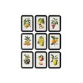 Pintura Dkd Home Decor Cristal Fruta Madeira Mdf (9 Pcs) (30 X 2 X 40 cm)