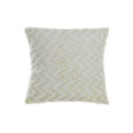 Almofada Dkd Home Decor Poliéster Zig-zag Branco 100 % Poliéster (45 X 10 X 45 cm)