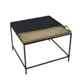 Mesa de Apoio Dkd Home Decor Preto Dourado Aço Alumínio (63 X 62 X 44 cm)