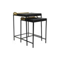 Mesa de Apoio Dkd Home Decor Preto Dourado Aço Alumínio (43 X 42 X 58.5 cm)