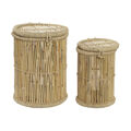 Conjunto de Cestos Dkd Home Decor Natural Corda Bambu (44 X 44 X 60 cm) (2 Peças)