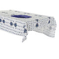 Toalha e Guardanapos Dkd Home Decor Azul Algodão Branco (150 X 150 X 0.5 cm) (36 X 35 X 0,5 cm) (2 Pcs)