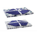 Toalha e Guardanapos Dkd Home Decor Azul Algodão Branco (25 X 26 X 0,5 cm) (150 X 250 X 0.5 cm) (2 Pcs)