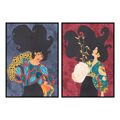 Pintura Dkd Home Decor Mulher (2 Pcs) (53 X 4.3 X 73 cm)