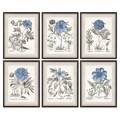 Pintura Dkd Home Decor Bloemen (6 Pcs) (50 X 2 X 65 cm)