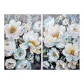 Pintura Dkd Home Decor Bloemen (80 X 3 X 120 cm) (2 Pcs)