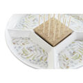 Bandeja de Aperitivos Dkd Home Decor Bambu Grés (23.5 X 23.5 X 7 cm)