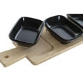 Conjunto para Aperitivos Dkd Home Decor Bambu Grés (28 X 10 X 1 cm) (4 Pcs)