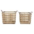 Conjunto de Cestas Dkd Home Decor Bambu Tropical (36,5 X 36,5 X 35 cm)