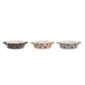 Tigela Dkd Home Decor Metal Porcelana Bone China Moderno (16,8 X 12,5 X 4,3 cm) (4 Unidades)