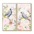 Pintura Dkd Home Decor Bloemen (60 X 4 X 120 cm) (2 Pcs)