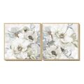 Pintura Dkd Home Decor Bloemen (80 X 4 X 80 cm) (2 Pcs)