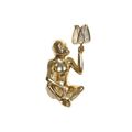 Figura Decorativa Dkd Home Decor Dourado Resina Macaco (27 X 25 X 43.5 cm)