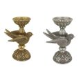 Candelabro Dkd Home Decor Prateado Dourado Resina (16.6 X 11.6 X 24.5 cm) (2 Pcs)