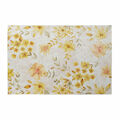 Tapete Dkd Home Decor Amarelo Branco Poliéster Algodão Bloemen (120 X 180 X 0.5 cm)