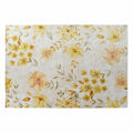 Tapete Dkd Home Decor Amarelo Branco Poliéster Algodão Bloemen (200 X 290 X 0.5 cm)