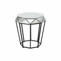 Mesa de Apoio Dkd Home Decor Espelho Preto Metal Moderno (50 X 50 X 55 cm)