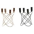 Candelabro Dkd Home Decor Preto Dourado Metal (2 Unidades) (20 X 20 X 23 cm)