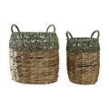 Conjunto de Cestas Dkd Home Decor Rotim (33 X 33 X 40 cm)