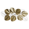 Decoração de Parede Dkd Home Decor Dourado Metal Folha de Planta (100 X 5,5 X 51 cm)