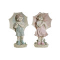 Figura Decorativa Dkd Home Decor Azul Cor de Rosa Resina Menino (28 X 20 X 48.5 cm) (2 Pcs)