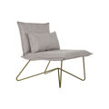 Poltrona Dkd Home Decor Bege Dourado Metal Poliéster (66 X 78 X 75 cm)