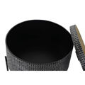 Mesa de Apoio Dkd Home Decor Prateado Preto Metal Mdf (45 X 45 X 39 cm)