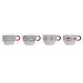 Conjunto de Chávenas de Café Dkd Home Decor Vermelho Multicolor Grés (190 Ml)