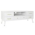 Móvel de Tv Dkd Home Decor Branco Metal Mdf