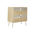 Cómoda Dkd Home Decor Abeto Natural Dourado Metal Moderno (80 X 40 X 87,5 cm)