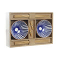 Conjunto de Sushi Dkd Home Decor Azul Branco Bambu Grés (30 X 21 X 7 cm)