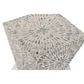 Mesa de Apoio Dkd Home Decor Cinzento Bege Madrepérola Moderno (34 X 34 X 45 cm)