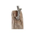 Figura Decorativa Dkd Home Decor Tronco Prateado árvore Castanho Alumínio Colonial Madeira de Mangueira (26 X 11 X 51 cm)