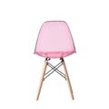 Cadeira de Sala de Jantar Dkd Home Decor Natural Cor de Rosa Pvc Bétula (44 X 46 X 81 cm) (50 X 46 X 83,5 cm)