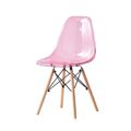 Cadeira de Sala de Jantar Dkd Home Decor Natural Cor de Rosa Pvc Bétula (44 X 46 X 81 cm) (50 X 46 X 83,5 cm)