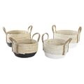 Conjunto de Cestas Dkd Home Decor Fibra (33 X 33 X 20 cm) (2 Unidades)