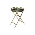 Mesa de Apoio Dkd Home Decor Cristal Dourado Metal (49 X 49 X 72 cm)