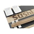 Conjunto de Sushi Dkd Home Decor Natural Preto Ardósia Bambu (25 X 22 X 3 cm)