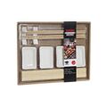 Conjunto de Sushi Dkd Home Decor Natural Branco Bambu (28 X 22 X 2,5 cm)