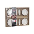 Conjunto de Sushi Dkd Home Decor Natural Branco Bambu Grés (27,3 X 20,3 X 2,5 cm)