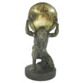 Figura Decorativa Dkd Home Decor Atlas Dourado Resina Homem Cinzento Claro Moderno (15 X 14 X 28 cm)