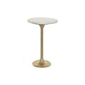 Mesa de Apoio Dkd Home Decor Dourado Alumínio Branco Mármore (40 X 40 X 61 cm)