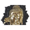 Figura Decorativa Dkd Home Decor Preto Dourado Buda Mdf Resina (27 X 8 X 33,5 cm) (2 Unidades)